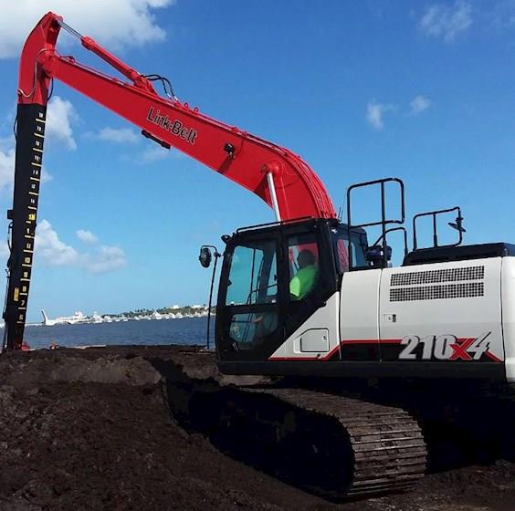 New Link-Belt Excavator working by water